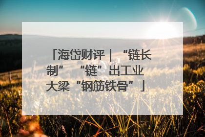 海岱财评｜“链长制” “链”出工业大梁“钢筋铁骨”