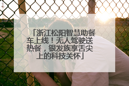浙江松阳智慧助餐车上线！无人驾驶送热餐，银发族享舌尖上的科技关怀