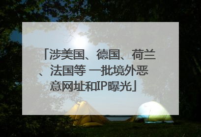 涉美国、德国、荷兰、法国等 一批境外恶意网址和IP曝光