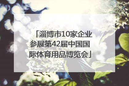 淄博市10家企业参展第42届中国国际体育用品博览会