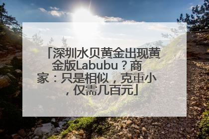 深圳水贝黄金出现黄金版Labubu？商家：只是相似，克重小，仅需几百元