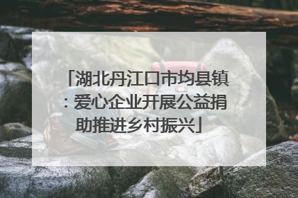 湖北丹江口市均县镇：爱心企业开展公益捐助推进乡村振兴