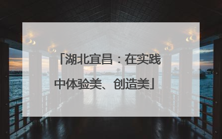湖北宜昌：在实践中体验美、创造美