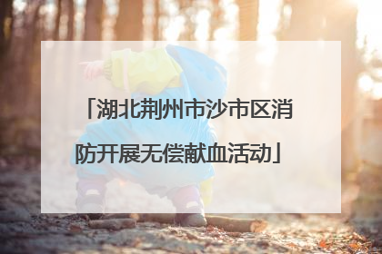 湖北荆州市沙市区消防开展无偿献血活动
