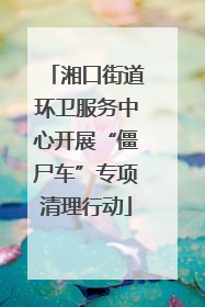 湘口街道环卫服务中心开展“僵尸车”专项清理行动