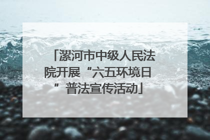 漯河市中级人民法院开展“六五环境日”普法宣传活动