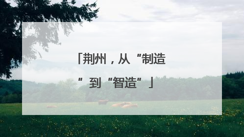 荆州，从“制造”到“智造”