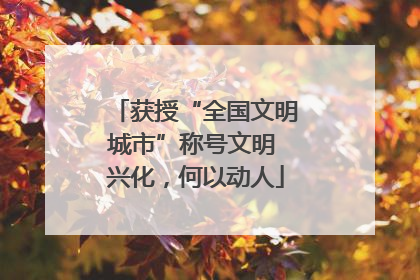 获授“全国文明城市”称号文明 兴化，何以动人