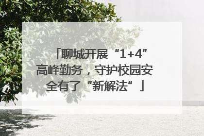 聊城开展“1+4”高峰勤务，守护校园安全有了“新解法”