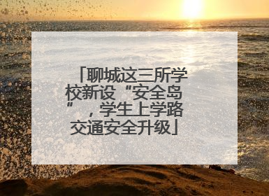 聊城这三所学校新设“安全岛”，学生上学路交通安全升级