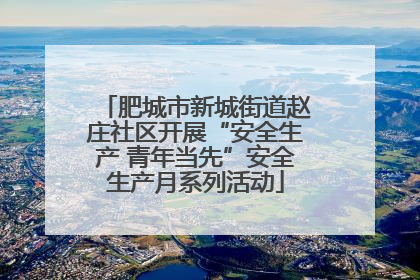 肥城市新城街道赵庄社区开展“安全生产 青年当先”安全生产月系列活动