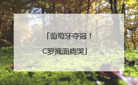 葡萄牙夺冠！C罗掩面痛哭