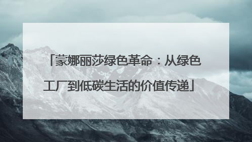 蒙娜丽莎绿色革命：从绿色工厂到低碳生活的价值传递