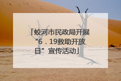 蛟河市民政局开展“6．19救助开放日”宣传活动