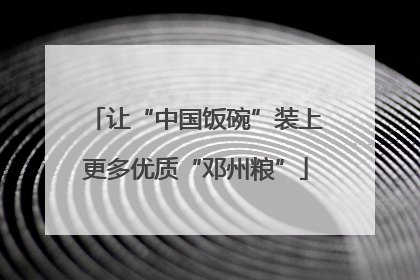 让“中国饭碗”装上更多优质“邓州粮”