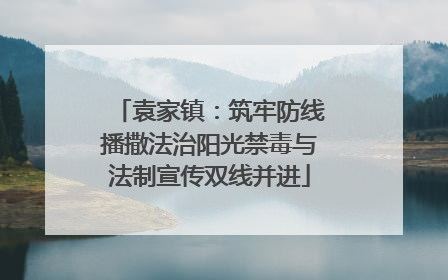袁家镇：筑牢防线播撒法治阳光禁毒与法制宣传双线并进