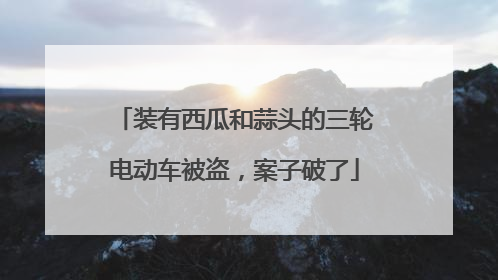 装有西瓜和蒜头的三轮电动车被盗，案子破了