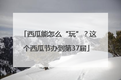 西瓜能怎么“玩”？这个西瓜节办到第37届