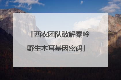西农团队破解秦岭野生木耳基因密码