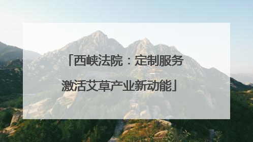 西峡法院：定制服务激活艾草产业新动能