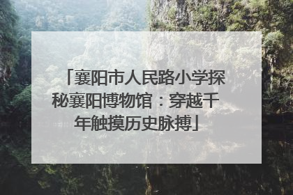 襄阳市人民路小学探秘襄阳博物馆：穿越千年触摸历史脉搏