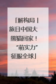 解构局丨旅日中国大熊猫回家！“萌实力”征服全球