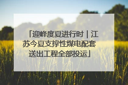 迎峰度夏进行时｜江苏今夏支撑性煤电配套送出工程全部投运