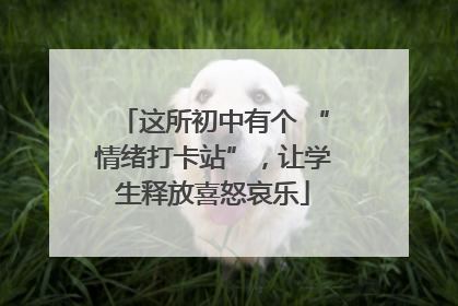 这所初中有个 “情绪打卡站”，让学生释放喜怒哀乐