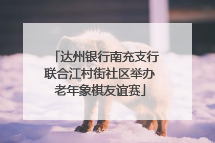 达州银行南充支行联合江村街社区举办老年象棋友谊赛