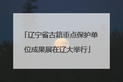辽宁省古籍重点保护单位成果展在辽大举行