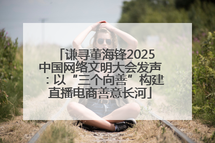 谦寻董海锋2025中国网络文明大会发声：以“三个向善”构建直播电商善意长河