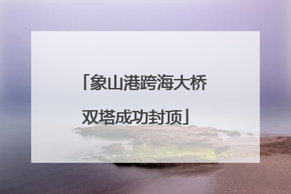 象山港跨海大桥双塔成功封顶