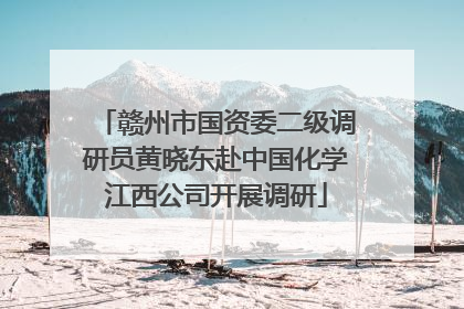 赣州市国资委二级调研员黄晓东赴中国化学江西公司开展调研