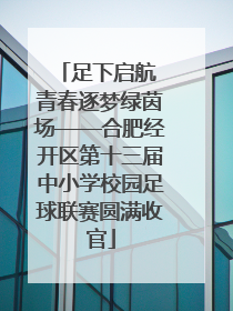 足下启航 青春逐梦绿茵场——合肥经开区第十三届中小学校园足球联赛圆满收官