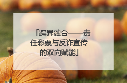 跨界融合——责任彩票与反诈宣传的双向赋能
