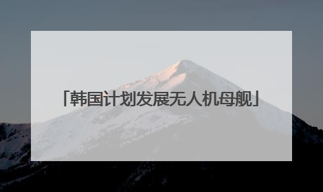 韩国计划发展无人机母舰