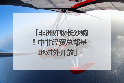 非洲好物长沙购！中非经贸总部基地对外开放