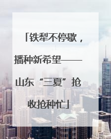 铁犁不停歇，播种新希望——山东“三夏”抢收抢种忙