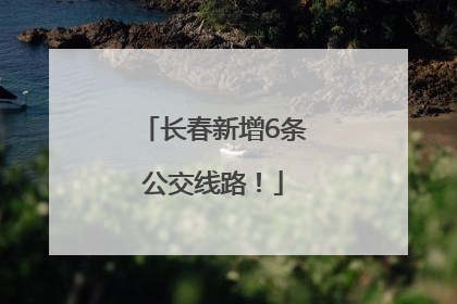 长春新增6条公交线路！