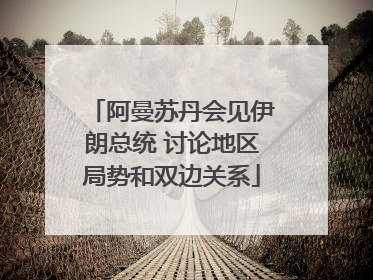 阿曼苏丹会见伊朗总统 讨论地区局势和双边关系