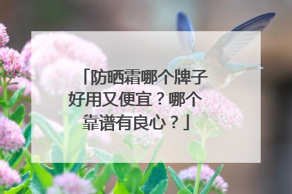 防晒霜哪个牌子好用又便宜？哪个靠谱有良心？