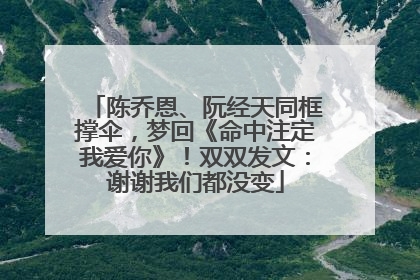 陈乔恩、阮经天同框撑伞，梦回《命中注定我爱你》！双双发文：谢谢我们都没变