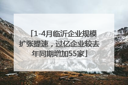 1-4月临沂企业规模扩张提速，过亿企业较去年同期增加55家