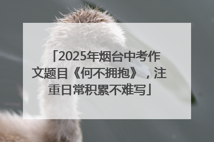 2025年烟台中考作文题目《何不拥抱》，注重日常积累不难写
