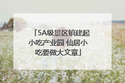 5A级景区镇建起小吃产业园 仙居小吃要做大文章