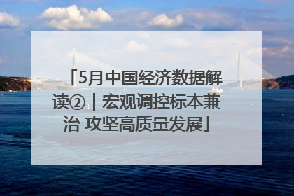 5月中国经济数据解读②｜宏观调控标本兼治 攻坚高质量发展
